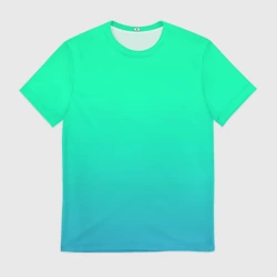 Мужская футболка 3D Зеленый градиент