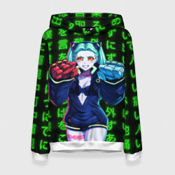 Женская толстовка 3D Неоновые иероглифы - Rebecca