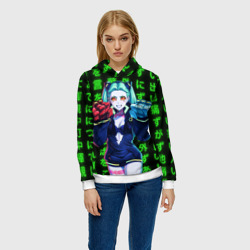 Женская толстовка 3D Неоновые иероглифы - Rebecca - фото 2