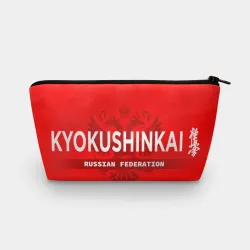 Косметичка 3D Киокушинкай карате - на красном фоне