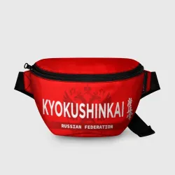 Поясная сумка 3D Киокушинкай карате - на красном фоне