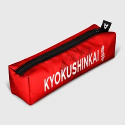 Пенал школьный 3D Киокушинкай карате - на красном фоне