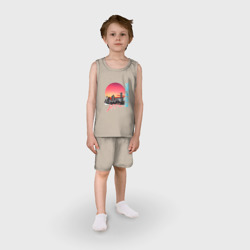 Детская пижама с шортами хлопок Город на закате - фото 2