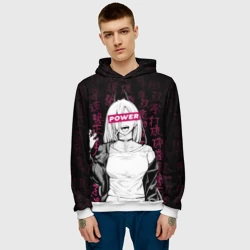 Мужская толстовка 3D Пауэр Человек бензопила - фото 2