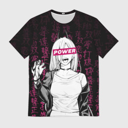 Мужская футболка 3D Пауэр Человек бензопила