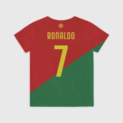 Детская футболка 3D Роналду сборная Португалии