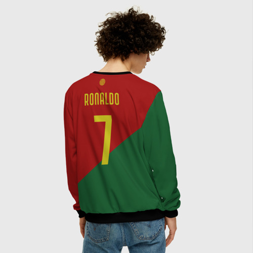 Мужской свитшот 3D с принтом Роналду сборная Португалии, вид сзади #2
