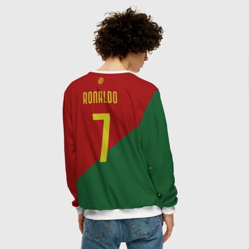 Мужской свитшот 3D Роналду сборная Португалии, цвет белый - фото 4