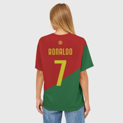 Женская футболка oversize 3D Роналду сборная Португалии - фото 2