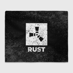 Плед 3D Rust с потертостями на темном фоне