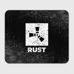 Прямоугольный коврик для мышки Rust с потертостями на темном фоне