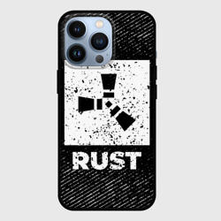 Чехол для iPhone 13 Pro Rust с потертостями на темном фоне