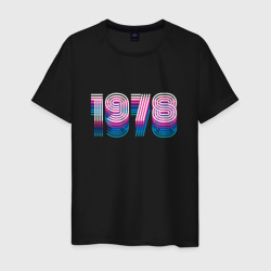 Мужская футболка хлопок 1978 год ретро неон