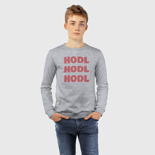 Детский свитшот хлопок Hodl Вязанный, цвет меланж - фото 7