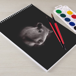 Альбом для рисования Капибара : чёрно-белый портрет нейросети - фото 2