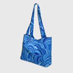 Пляжная сумка 3D Дуговой шлейф - синий паттерн - фото 2