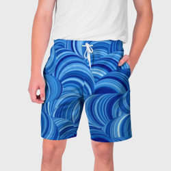 Мужские шорты 3D Дуговой шлейф - синий паттерн
