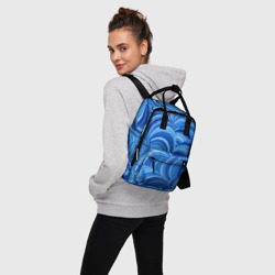 Женский рюкзак 3D Дуговой шлейф - синий паттерн - фото 2