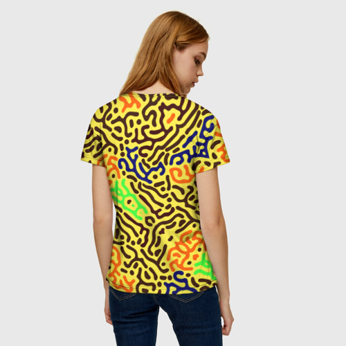 Женская футболка 3D Абстрактные кислотные полосы, цвет 3D печать - фото 4