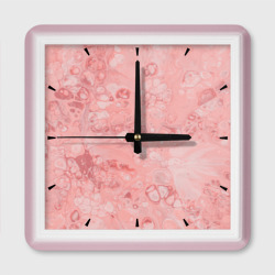 Розовые волны – Настенные часы квадратные с принтом купить