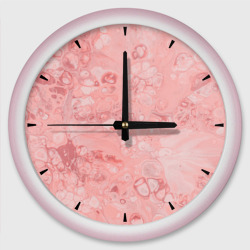 Розовые волны – Настенные часы круглые с принтом купить