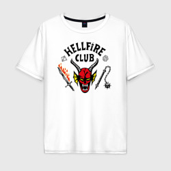 Hellfire сlub art – Мужская футболка хлопок Oversize с принтом купить со скидкой в -16%