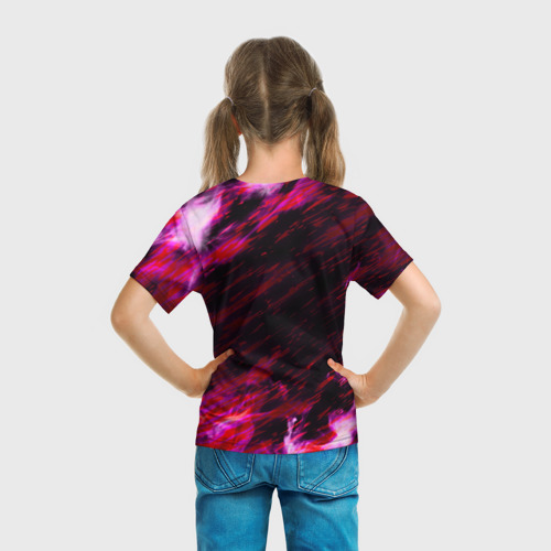 Детская футболка 3D с принтом Geometry demons, вид сзади #2