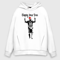 Мужское худи Oversize хлопок Лионель Месси Happy New Year