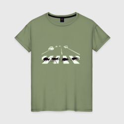 Женская футболка хлопок Walking beetles