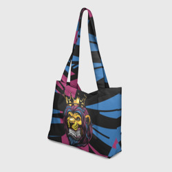 Пляжная сумка 3D Царь зверей в короне - фото 2