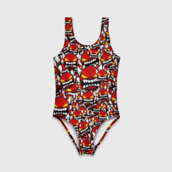 Детский купальник 3D Геометри Даш демоны паттерн - фото 2