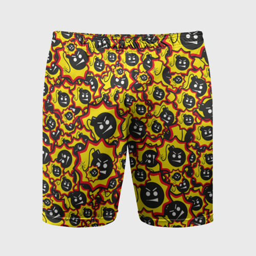 Мужские шорты спортивные Serious Sam logo pattern, цвет 3D печать