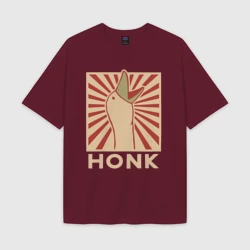 Женская футболка Oversize хлопок texturе Honk art