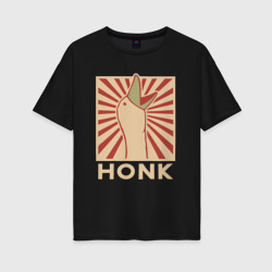 Женская футболка хлопок Oversize Honk art