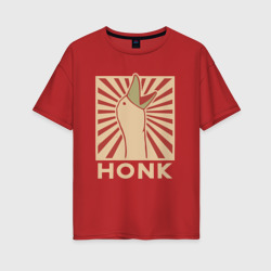 Женская футболка хлопок Oversize Honk art
