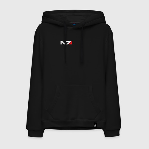 Мужская толстовка хлопок Логотип N7, цвет черный