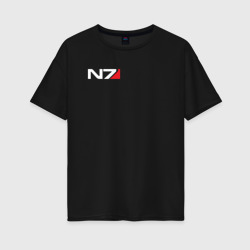 Женская футболка хлопок Oversize Логотип N7
