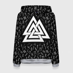 Женская толстовка 3D Valknut runes pattern