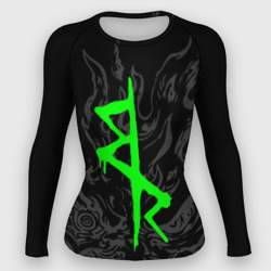 Женский рашгард 3D Логотип Cyberpunk: Edgerunners - Дэвид