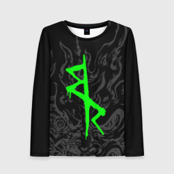 Женский лонгслив 3D Логотип Cyberpunk: Edgerunners - Дэвид