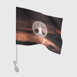 Флаг для автомобиля Yggdrasil white rune