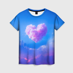 Женская футболка 3D Облако в форме сердца