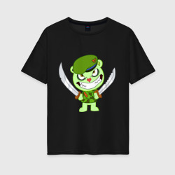 Женская футболка хлопок Oversize Angry Flippy