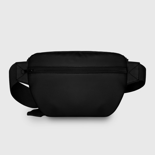 Поясная сумка 3D с принтом Бакуго Кацуки - черный фон, вид сзади #1