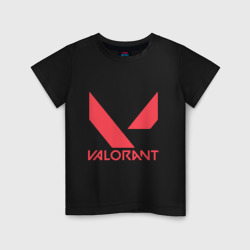 Детская футболка хлопок Valorant - logo