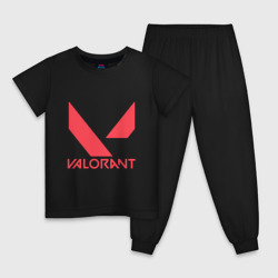 Детская пижама хлопок Valorant - logo