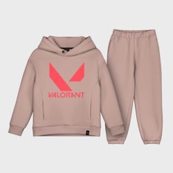 Детский костюм хлопок Oversize Valorant - logo