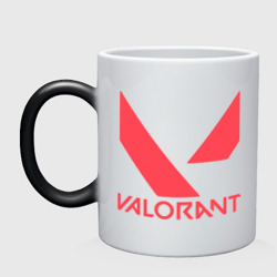 Кружка хамелеон Valorant - logo