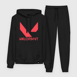 Женский костюм с толстовкой хлопок Valorant - logo