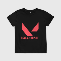 Детская футболка хлопок Valorant - logo